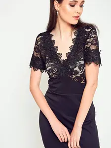 Dress with lace black