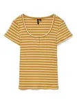 VERO MODA Tričko 'VMSEA'  zlatá žltá / biela