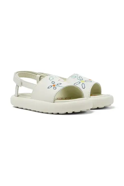 Dětské kožené sandály Camper Pelotas Flota Sandal TWS Kids bílá barva, K800631