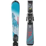 Nordica TEAM G (100-140) + JR 4.5 FDT GW Dievčenské zjazdové lyže, tmavo sivá, veľkosť