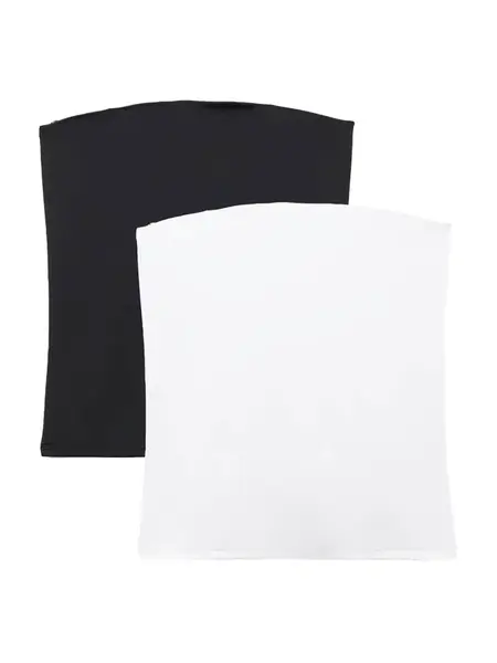 Pull&Bear Top  čierna / biela