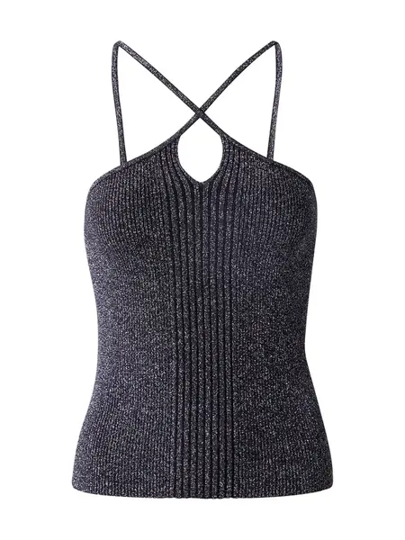 Samsøe Samsøe Vyšívaný top 'Sanina'  čierna