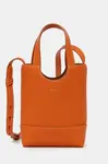 Kožená kabelka Bally oranžová barva, WAE069