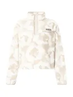 COLUMBIA Športový sveter 'Helvetia™ II'  piesková / tmavobéžová / biela