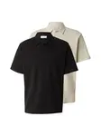 JACK & JONES Tričko 'JJDEVIN'  tmelová / čierna