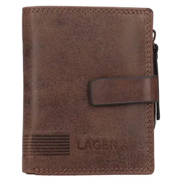 Pánská kožená peněženka Lagen Dante - hnědá