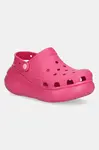 Pantofle Crocs Classic Crush Clog dámské, růžová barva, na platformě, 207521.6ZQ