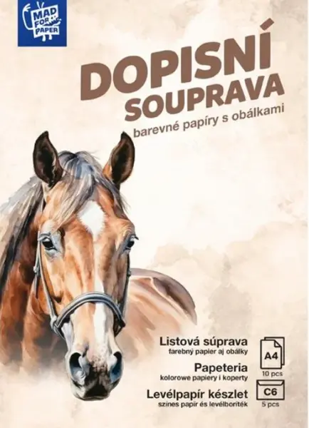 Dopisní papír barevný LUX 5+10 (Kůň)