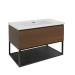 Kúpeľňová skrinka s umývadlom SAT B-Way 80x30x45 cm orech mat BWAY80NUTFU3WMA