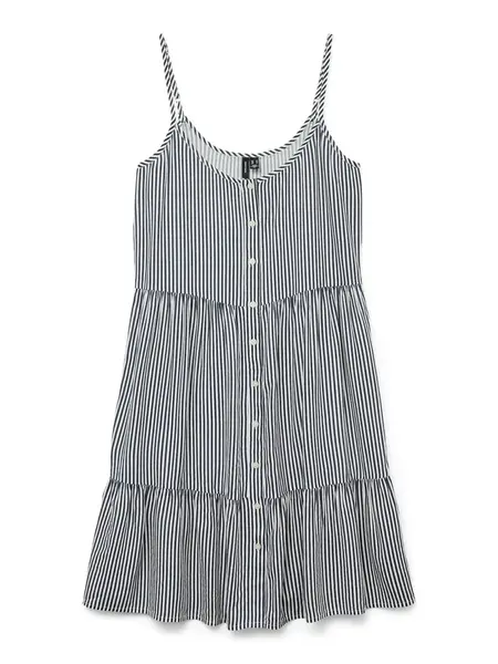 VERO MODA Šaty 'VMBumpy'  námornícka modrá / biela