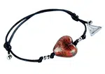 Lampglas Výrazný náramek Fire Heart s 24karátovým zlatem v perle Lampglas BLH23