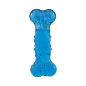 Dog Fantasy Hračka STRONG kost s vůní slaniny modrá 15 cm