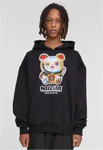 Pánská mikina Welcome Cat Ulrta Heavy Oversize Hoodie černá