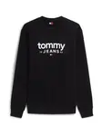 Tommy Jeans Mikina  čierna / biela