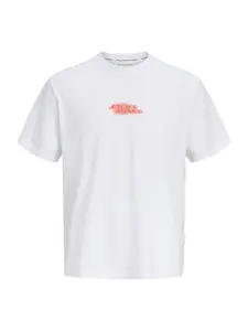 Jack & Jones Junior Tričko 'JCOFUSION'  červená / biela