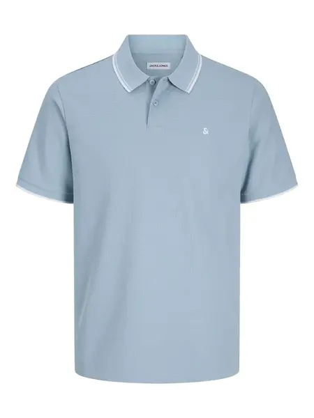 JACK & JONES Tričko 'JJEAustin'  modrosivá / biela