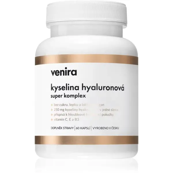Venira Kyselina Hyaluronová Super Komplex kapsle pro podporu tvorby kolagenu 60 cps