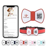 PawView chytrá známka pro psy pánský motýlek - červená