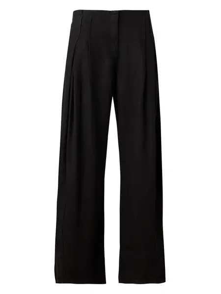 IRO Plisované nohavice  čierny denim