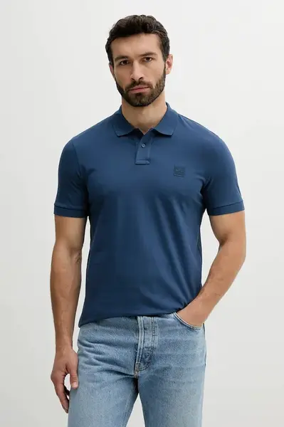 BOSS Orange  polo pánské bavlněné s elastanem Passenger