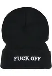 Fuck Off Beanie černo/bílá