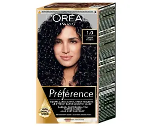 Permanentní barva Loréal Préférence 1.0 černá - L’Oréal Paris + dárek zdarma