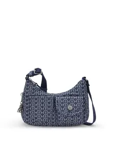 KIPLING Taška cez rameno 'Kenda'  modrá denim / biela