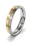 Boccia Titanium Snubný titánový prsteň s diamantmi 0129-04 53 mm