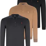 TROJITÁ SADA V4007 DEWBERRY PÁNSKÁ MIKINA-ČERNÁ-NÁMOŘNICKÁ MODRÁ-VELBLOUDÍ