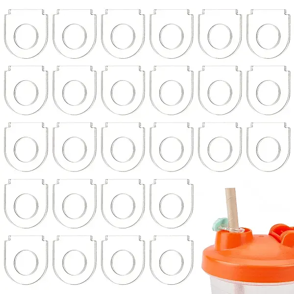 3 Sets Acrylic Blank Tumbler Straw Charm Holder