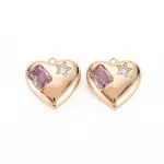 Brass Micro Pave Cubic Zirconia Pendants