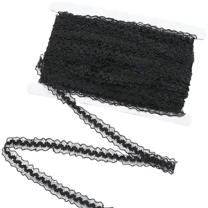 25M Nylon Elastic Pleated Lace Trim