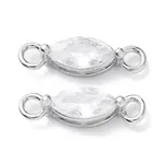 Brass Clear Cubic Zirconia Links Connectors
