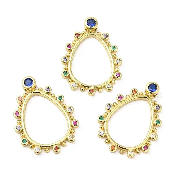 Brass Pave Cubic Zirconia Pendants
