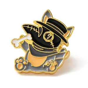 Plague Doctor/Crow with Sickle Enamel Pin