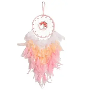 Woven Net/Web with Feather Hanging Ornaments