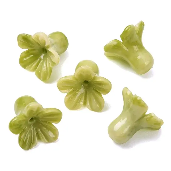 Dyed Synthetic Coral Carved Beads