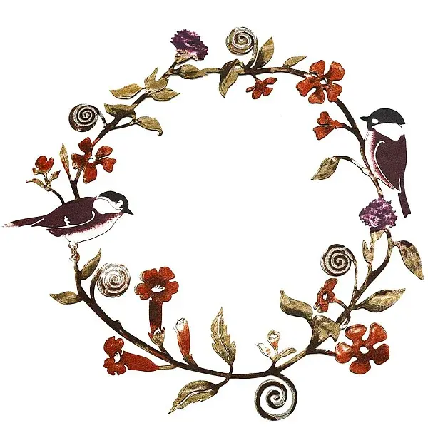Iron Wreath Bird Wall Decorations