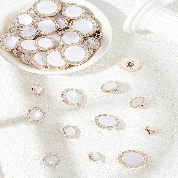 50Pcs 5 Style 1-Hole Plastic Buttons