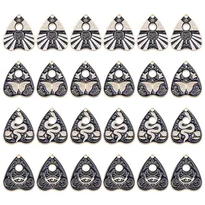 24Pcs 4 Styles Rack Alloy Enamel Pendants