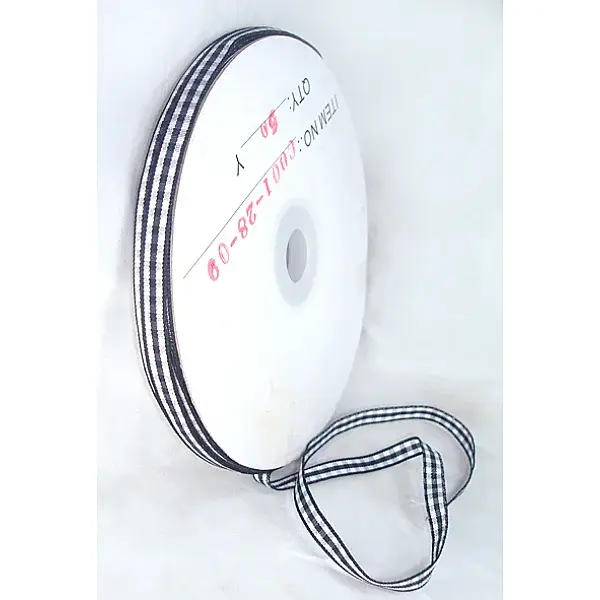 Double Face Gingham Ribbon Satin Ribbon