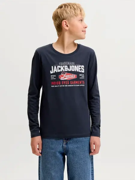 Jack & Jones Junior Tričko  námornícka modrá / červená / biela