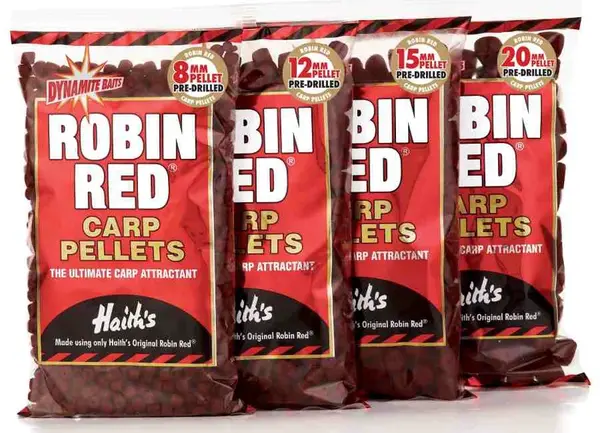 Dynamite baits pelety robin red carp pellets pre-drilled 900 g - 12 mm