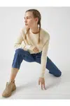 Koton Cotton Victorian Crop Jeans