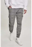 Kalhoty AOP Glencheck Cargo Jog bílo/černé