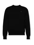 Calvin Klein Jeans Sveter 'Monogram Embroidery Relaxed'  čierna