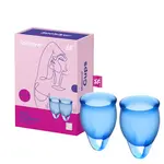 Satisfyer menštr. kalíšok Feel Confident 2ks Dark Blue