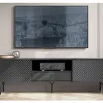 Široká TV skříňka Raven, černá