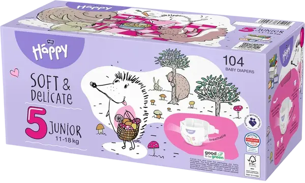 BELLA Baby Happy Soft&Delicate Junior Box 2 x 52 ks