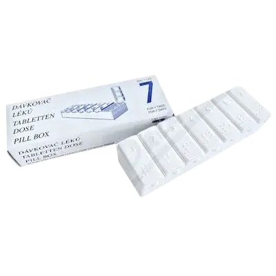 PILLBOX Dávkovač léků pro 7 dní dělený